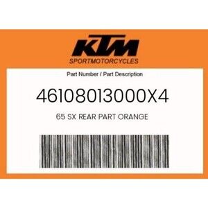 KTM 65 SX Rear Part Orange OEM - NEW for KTM 65SX 2003-2008 & 65XC (2008)